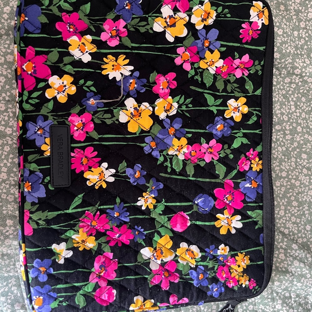 Vera Bradley Black Quilted Laptop Sleeve